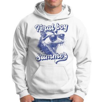 Feral Boy Summer Opossum Vintage Meme Hoodie - Monsterry DE