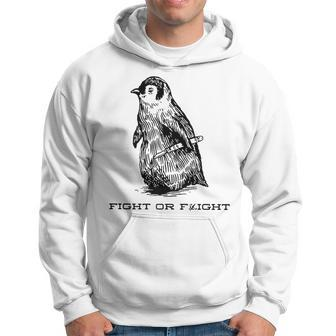 Fight Or Flight Penguin Pun Fight Or Flight Meme Hoodie - Seseable