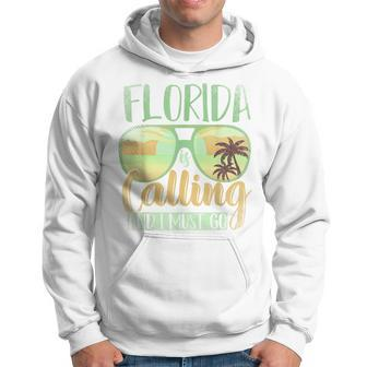 Florida Ruft Mich Und Ich Muss Gehen Florida White Hoodie - Seseable