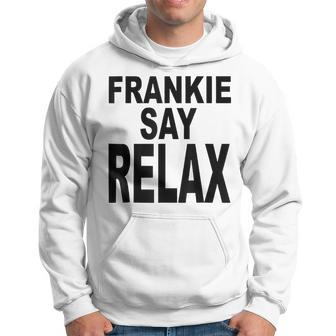Frankie Say Relax Retro Vintage Style Blue Hoodie - Seseable