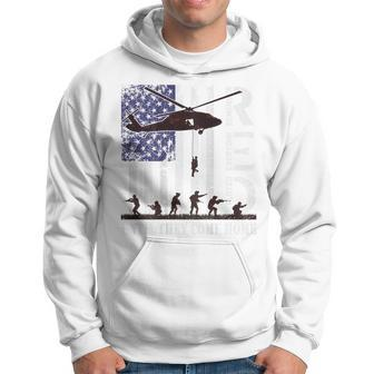 On Friday We Wear Red Friday Military Us Flag Print On Back Hoodie - Monsterry DE