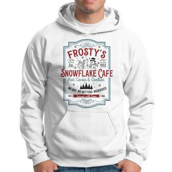 Frosty's Snowflake Cafe With Hot Cocoa And Cookies Christmas Hoodie - Thegiftio UK