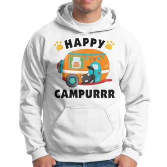 Camping With Cats Kitty Fisherman Camper Hoodie - Monsterry DE