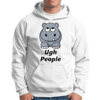 Cute Hippo T Ugh People Eye Rolling Hippo Hoodie - Monsterry AU