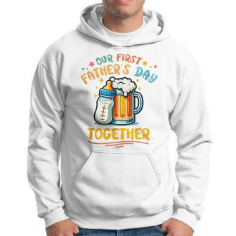 Dad And Son Our First Fathers Day Together 2024 Baby Hoodie - Thegiftio UK