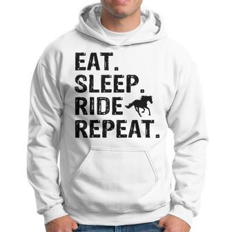 Eat Sleep Ride Horses Repeat Hoodie - Thegiftio UK