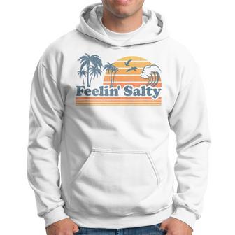 Feelin Salty Beach Summer Vacation Vintage 70'S Retro Hoodie - Thegiftio UK