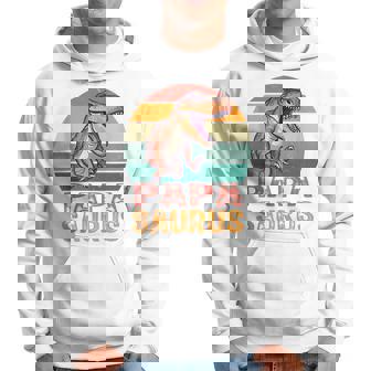 Grandpa Papasaurus Family T-Rex Dinosaur Fathers Days Hoodie - Seseable