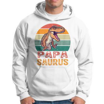 Grandpa Papasaurus Family T-Rex Dinosaur Fathers Days Hoodie - Seseable