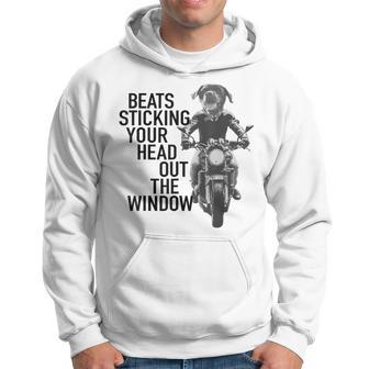 Labrador Dog On Motorbike Biker Sayings Quote Hoodie - Thegiftio UK