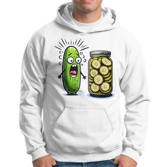 Pickle Surprise A Cucumber And A Jar Of Sliced Pickles Hoodie - Seseable