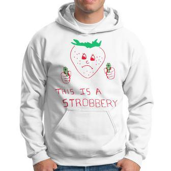This Is A Strobbery Meme Strawberry With A Gun Pun Hoodie - Monsterry DE