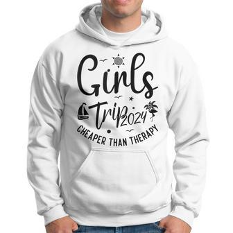 Girls Trip Cheaper Than A Therapy 2024 Girls Trip Matching Hoodie | Mazezy CA