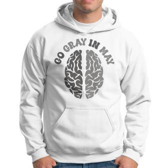 Go Gray In May Brain Cancer Awareness 2 Sides Front Back Hoodie | Mazezy