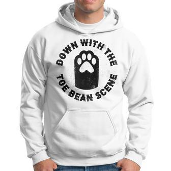 Goth Punk Kitty Cat Lover Down With The Toe Bean Scene Hoodie - Monsterry