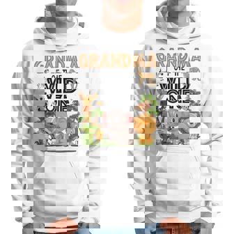 Grandma Of The Wild One Birthday 1St Safari Jungle Family Hoodie | Seseable UK