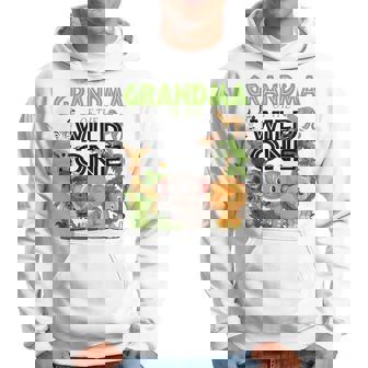 Grandma Of The Wild One Birthday 1St Safari Jungle Family Hoodie | Seseable UK