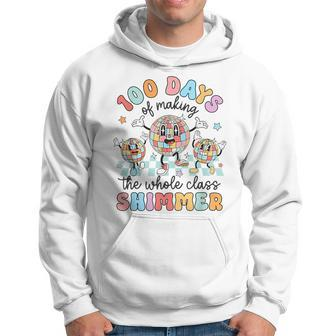 Groovy 100 Days Of Making Whole Class Shimmer Disco Ball Hoodie - Monsterry