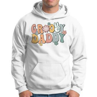 Groovy Daddy Retro Dad Matching Family 1St Birthday Party Hoodie | Mazezy AU