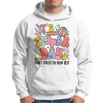 Groovy It's Staar Day Don't Stress Do Your Best Test Day Hoodie | Mazezy