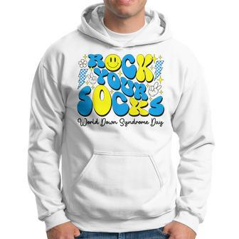 Groovy Rock Your Socks World Down Syndrome Awareness Day Hoodie - Seseable