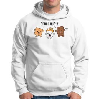 Group Hug S'mores Campfire Marshmallow Chocolate Smores Hoodie - Monsterry CA