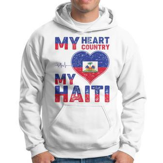 Haitian My Heart Country My Haiti Flag For Men Hoodie - Monsterry