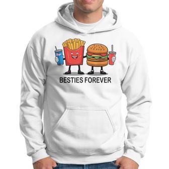 Hamburger French Fries Soda Bff Matching Best Friends Hoodie - Thegiftio UK