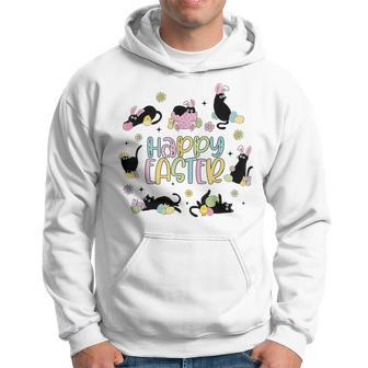 Happy Easter Cat Wearing Bunny Ear Bunny Cat Lover Hoodie - Monsterry