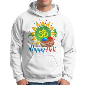 Happy Festival Of Colors Happy Holi Om Hindu Indian Hoodie | Mazezy