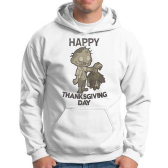 Happy Thanksgiving Day Zombie Hoodie - Monsterry DE