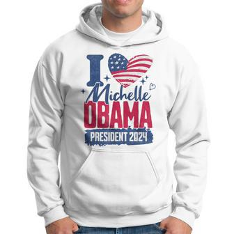 I Heart Michelle Obama 2024 For President Retro Election Hoodie | Mazezy