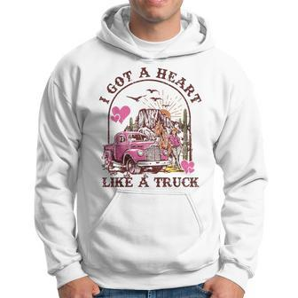 I Got A Heart Like A Truck Western Country Music Cowgirl Hoodie - Seseable