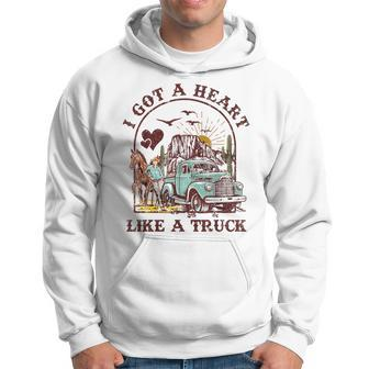 I Got A Heart Like A Truck Western Country Music Cowgirl Hoodie - Thegiftio UK