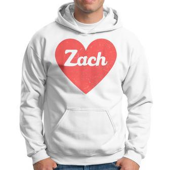 I Heart Zach First Names And Hearts I Love Zach Hoodie - Monsterry UK