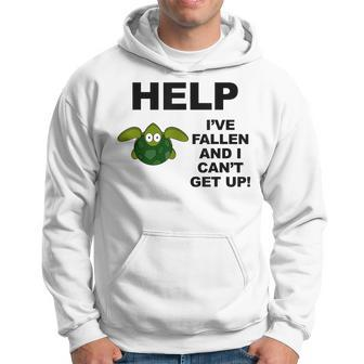 Help I've Fallen And I Can't Get Up Upside Down Turtle Hoodie - Monsterry