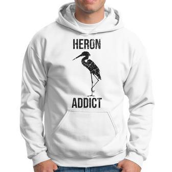 Heron Addict Pun Bird Watching Hoodie - Monsterry