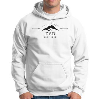 Herren Dad Est 2023 Fels Berg Männer Mann Papa Cool Schwarz Raglan Kapuzenpullover - Geschenkecke