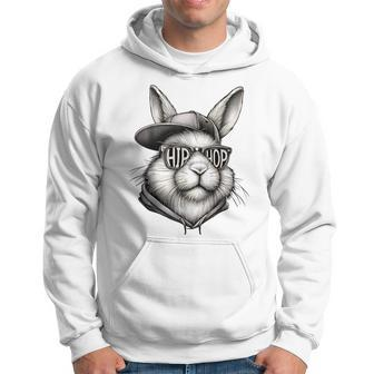 Hip Hop Bunny Face Sunglasses Easter Hippity Rabbit Hoodie - Seseable