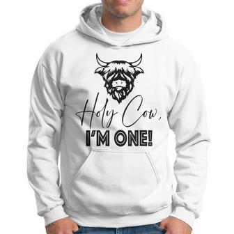 Holy Cow I'm One Birthday 1St Birthday Hoodie - Thegiftio UK