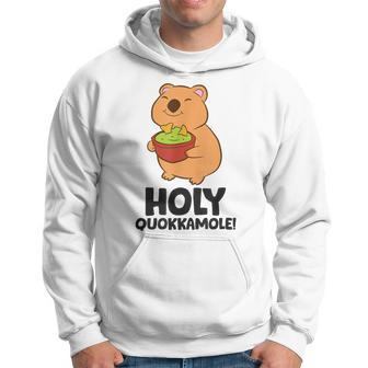 Holy Quokkamole Cute Avocado Quokka Eating Guacamole Quokka Hoodie - Monsterry