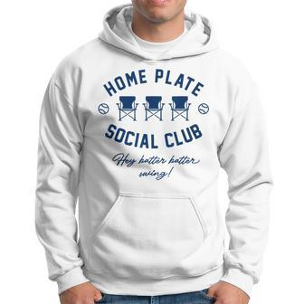 Home Plate Social Club Baseball Or Softball Women Hoodie - Seseable