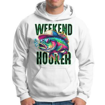 Weekend Hooker Tie Dye Bass Fish Dad Fishing Mens Hoodie | Mazezy DE