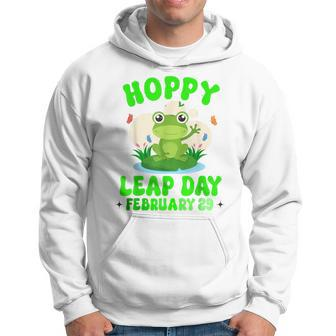Hoppy Leap Day February 29 Leap Year Birthday Frog Hoodie | Mazezy