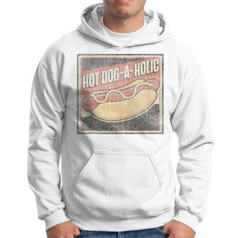 Hot Dog Adult Vintage Hot Dog-A-Holic Hoodie - Monsterry CA