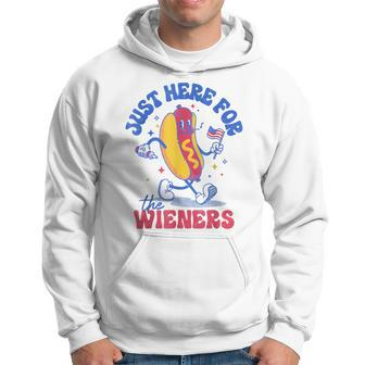 Hot Dog I'm Just Here For The Wieners Fourth Of July Hoodie - Monsterry UK