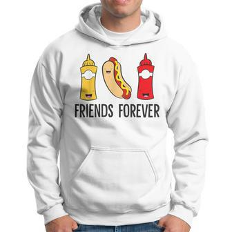 Hot Dog Mustard Ketchup Friends Forever Cute Hotdog Hoodie - Monsterry AU