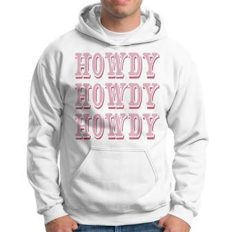 Howdy Preppy Pink Rodeo Western Country Southern Cowgirl Hoodie - Thegiftio UK