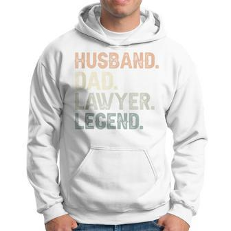 Husband Dad Lawyer Legend Father's Day Vintage Lawyer Hoodie - Seseable
