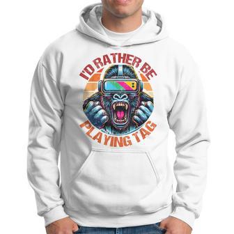 I'd Rather Be Playing Tag Gorilla Monke Tag Gorilla Vr Gamer Hoodie - Monsterry DE